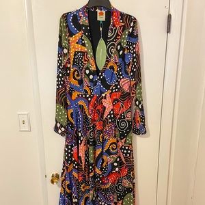 FARM Rio Under the Sea Midi Dress